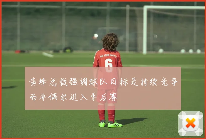 黄蜂总裁强调球队目标是持续竞争而非偶尔进入季后赛